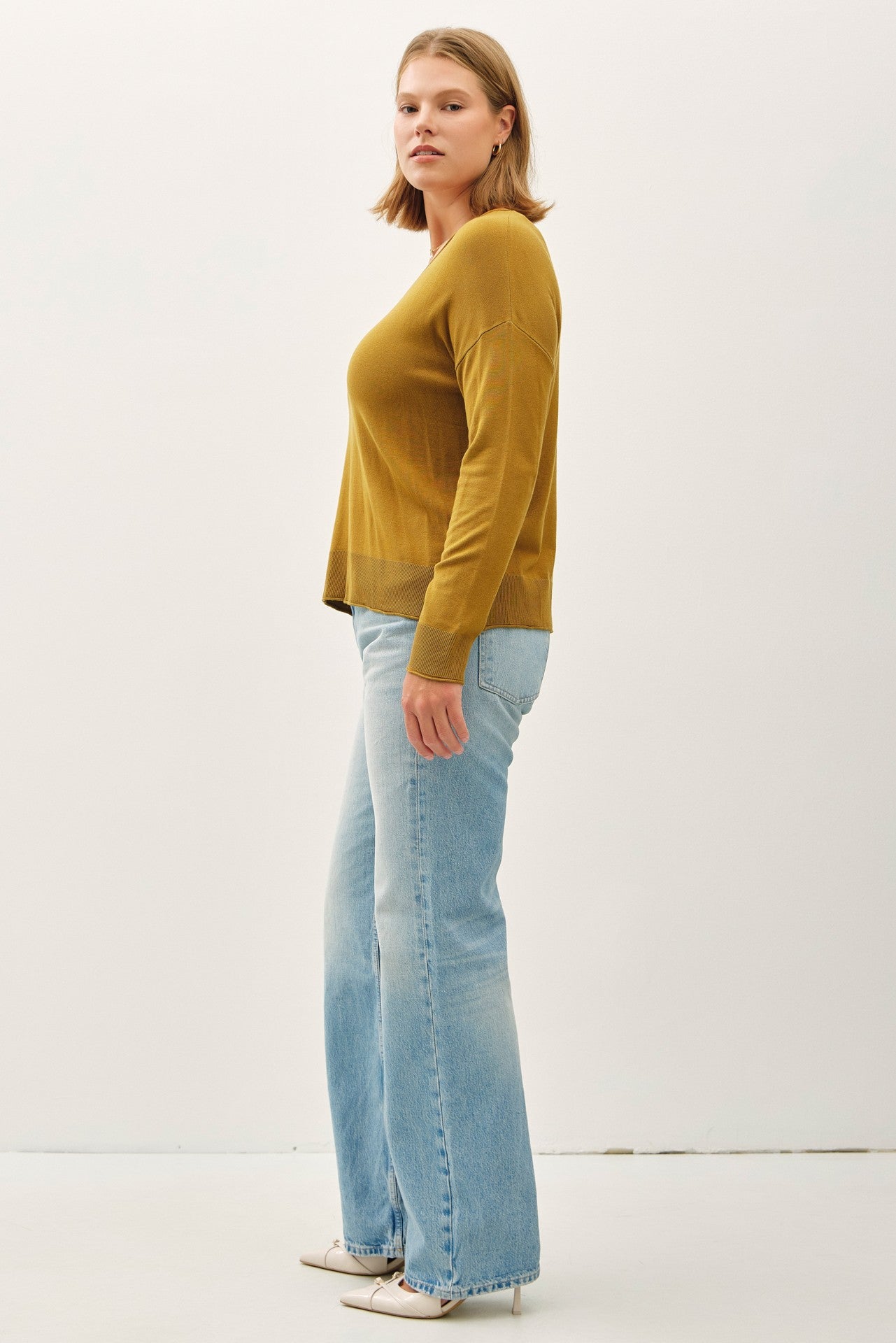 Cozy Mustard Light Sweater