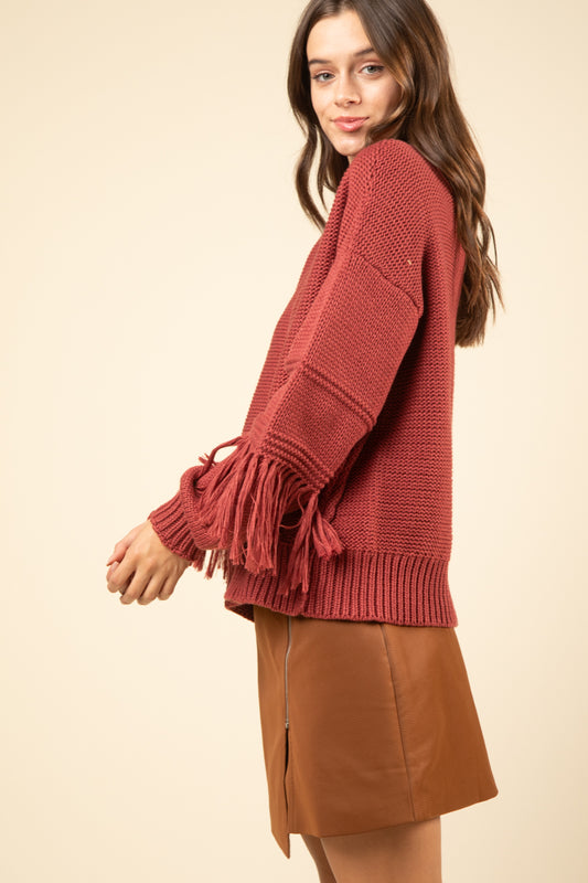 Plus - Rust Oversized Sweater